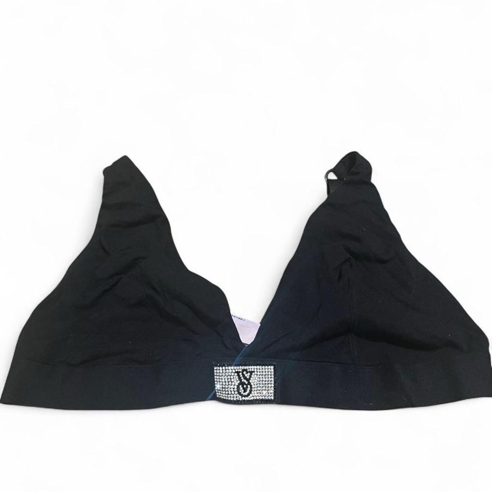 Victoria's Secret Black Bralette with Embellished Sparkling rhinestone Band